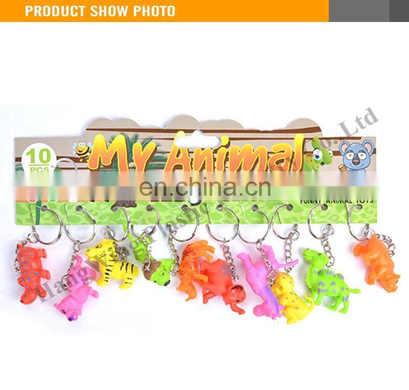 Funny promotional cartoon toy keychain Animal plastic keychain manufacturers