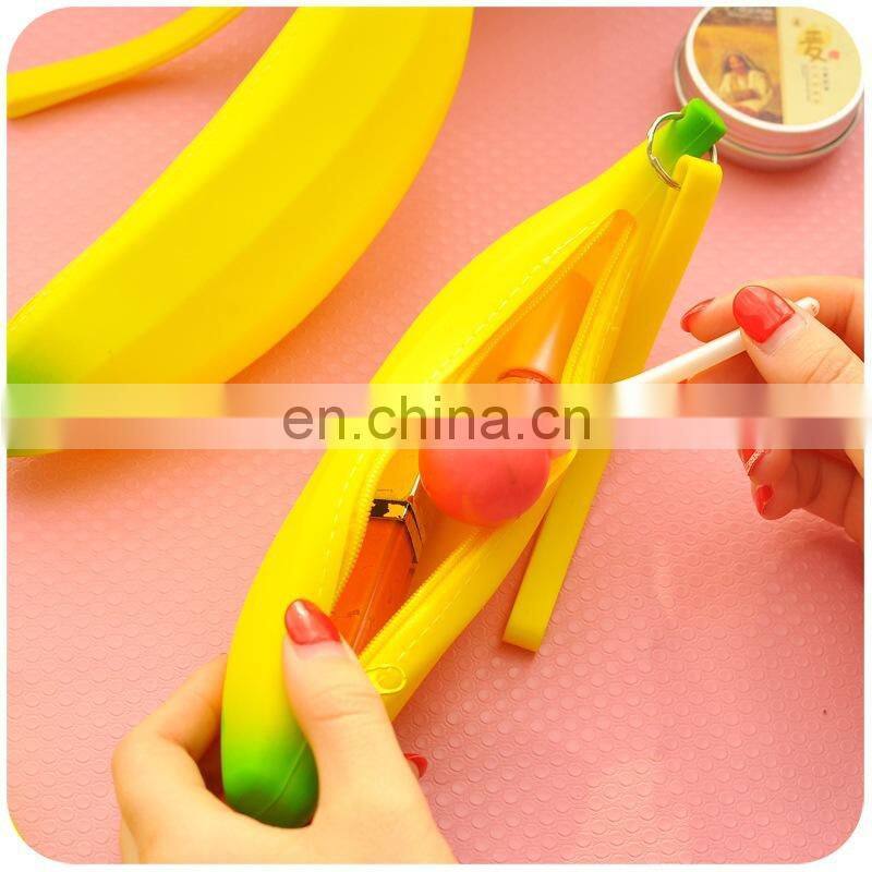 Creative lovely silicone wallet,Banana Students holding small coin purse