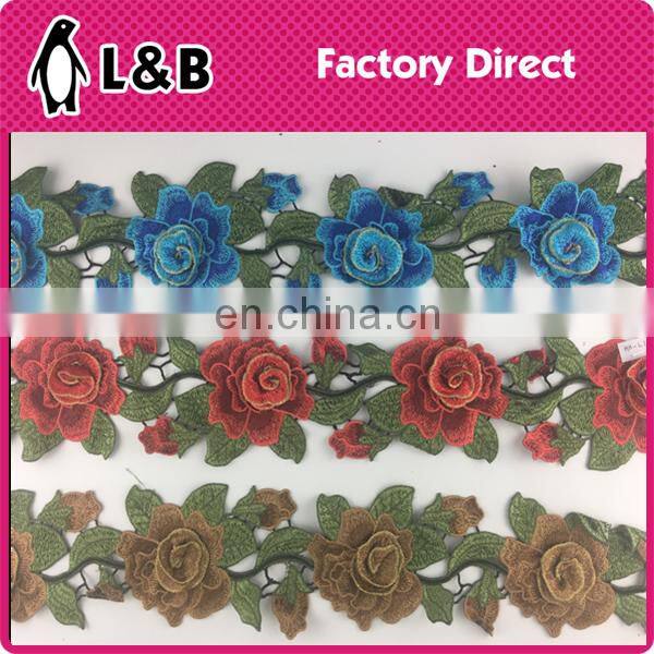 new design fashion embroidery flower lace