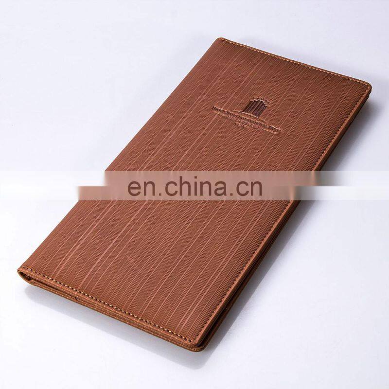 New Popular Resturant Wine Menu Quality Leather Flip Menu Holder