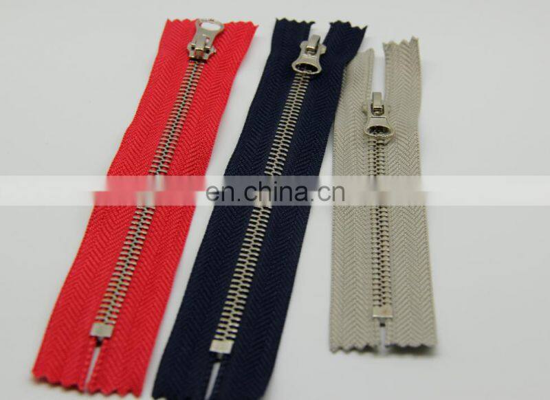 all kinds of metal zipper with close end for clothing