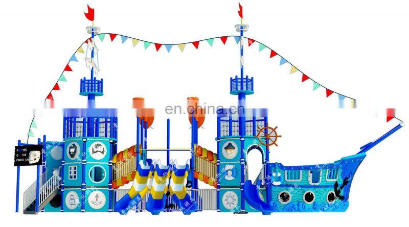 Pirate Ship Water Park Fiberglass Aqua Water Slide For kids