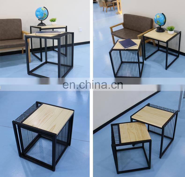Popular small side table with white color iron