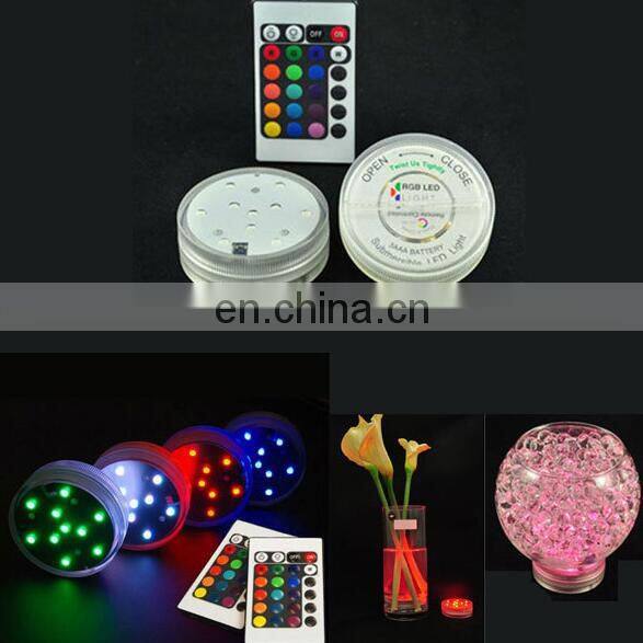 2021 remote control LED lighting base event party decorative multi color led light base flower pots crystal LED base light
