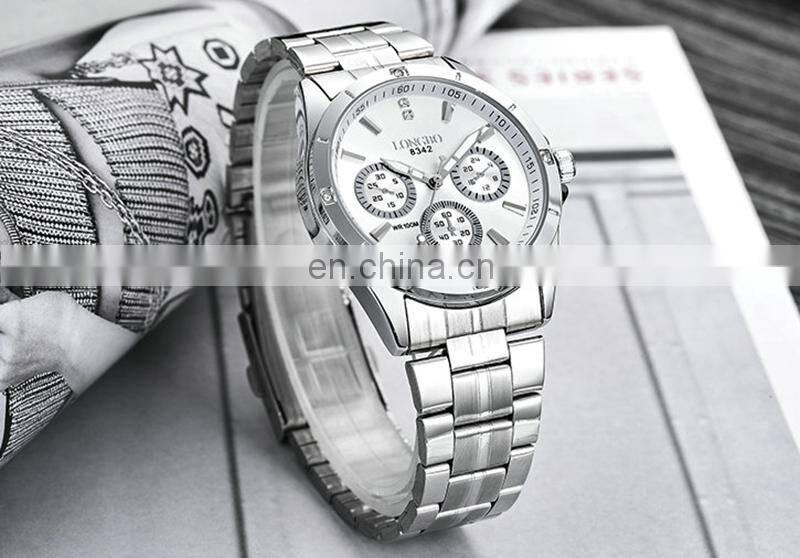 LONGBO 8342 Women Quartz Watches New Fashion Casual Stainless Steel Band Leisure Waterproof Clock
