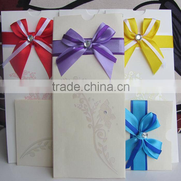 Popular Ribbon Pocket Place Cards Diamond Wedding | Invitation Cards Wedding