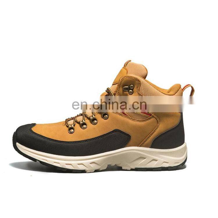 Outdoor new faux leather upper outdoor waterproof trekking shoes