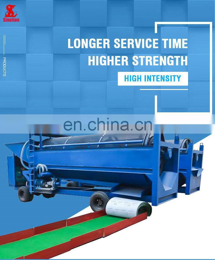 Alluvial gold equipment 10 tph trommel screen washing plant small scale gold trommel for sale