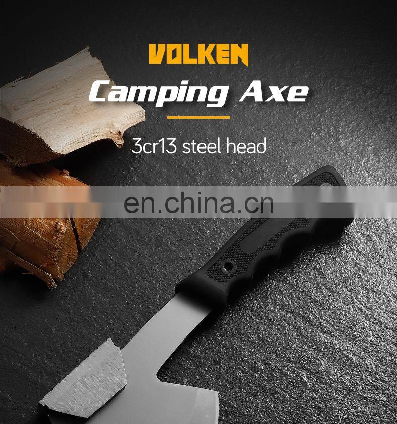 Camping Kit Multi Function Stainless Steel Axe Camping Axe With Sheath Rubber And Plastic Material