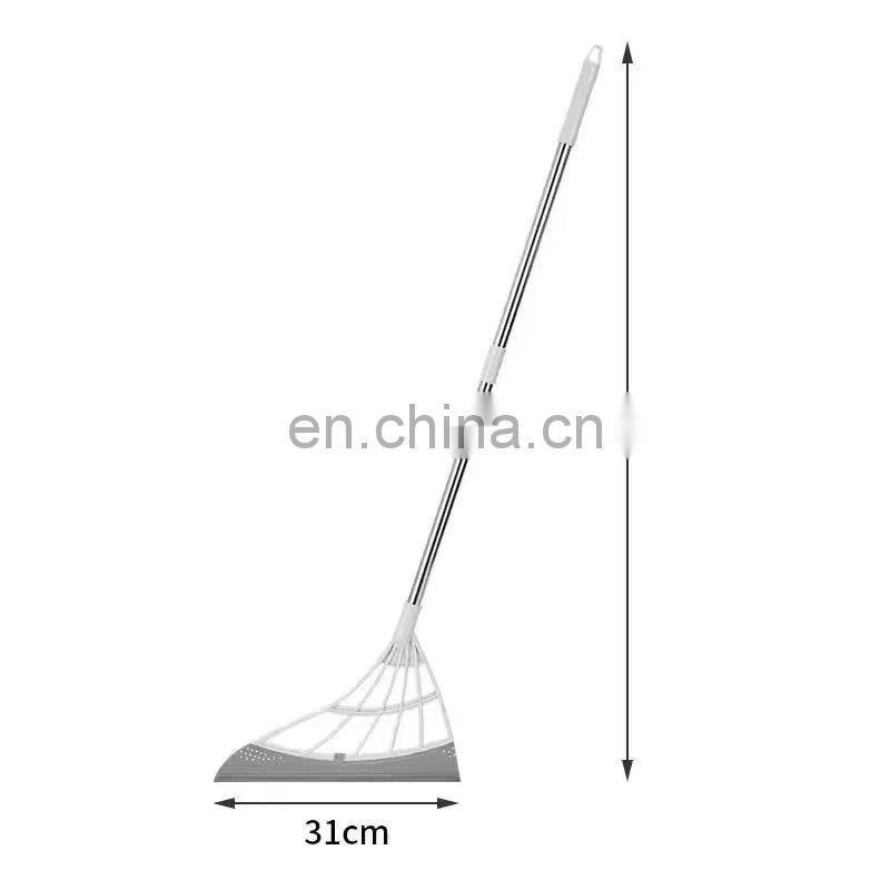 Rubber Broom Hand Push Sweeper Magic Broom Floor Wiper Squeegee for Floor Cleaning Floor Squeegee Sweeping Brush Pet Hair Broom