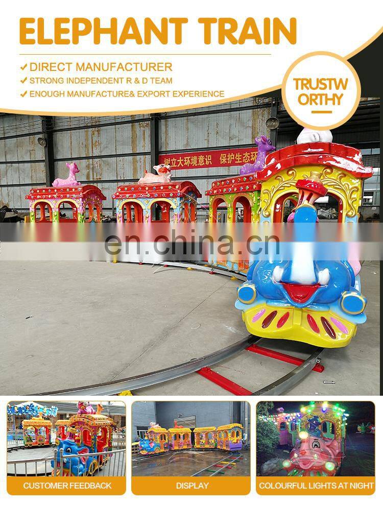 Good factory price cartoons train 16 seats kids electric train rides for parks