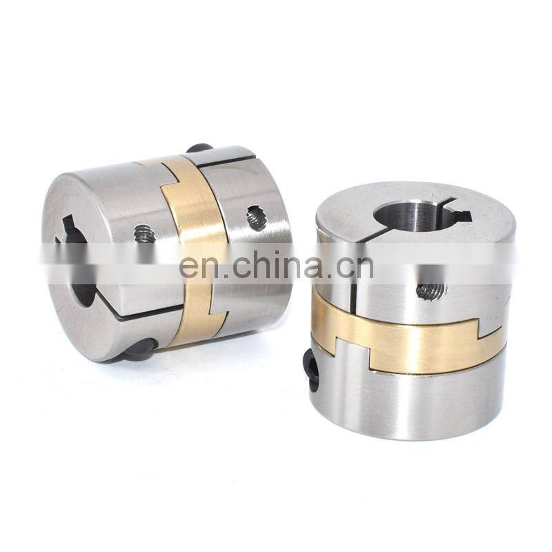 DINGJIAN Oldham coupling transmit torque rotate cnc stainless steel Bronze clamp type Coupler Model CHCBG-S