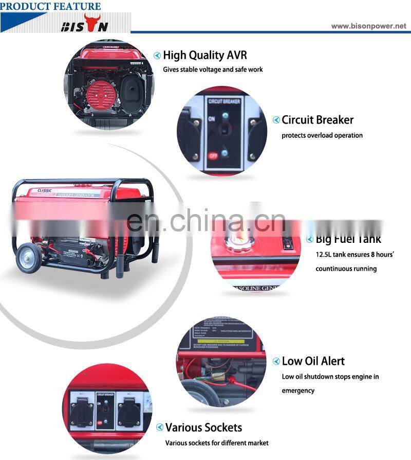 Bison China 2020W 168F Gasoline Generator Portable Power Electric Generator 2000W