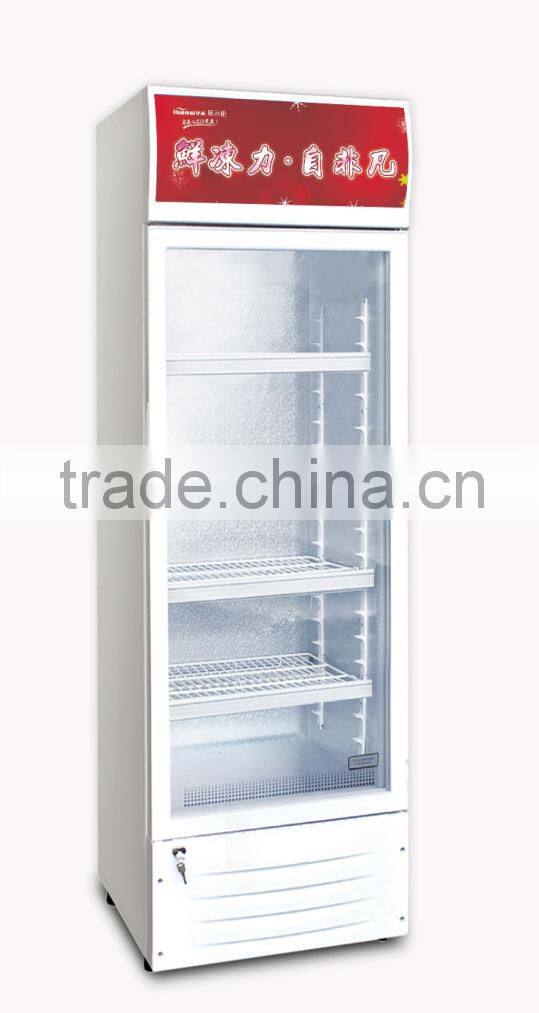 268L 298L showcase glass refrigerator vertical showcase refrigerator price