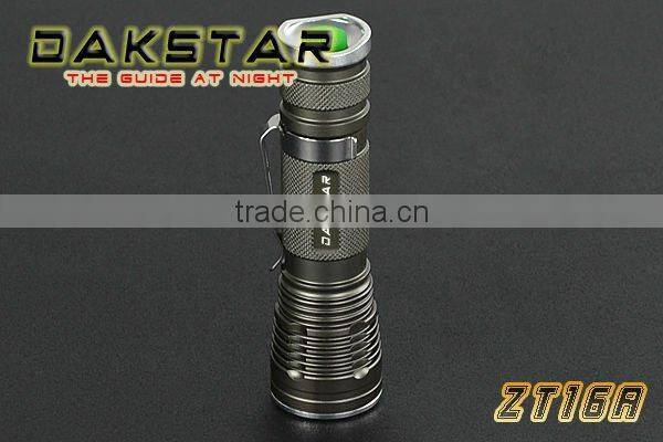 DAKSTAR ZT16A T6 885LM Aluminum LED 18650 Zoom rechargeable Flashlight With CREE
