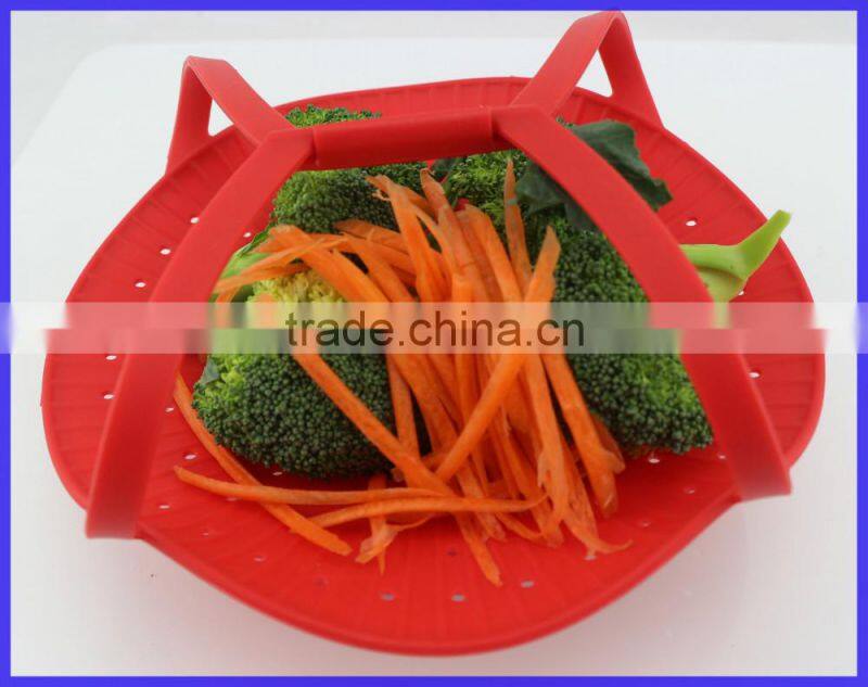 Food Silicone Steamer with Handles Corn Steamer