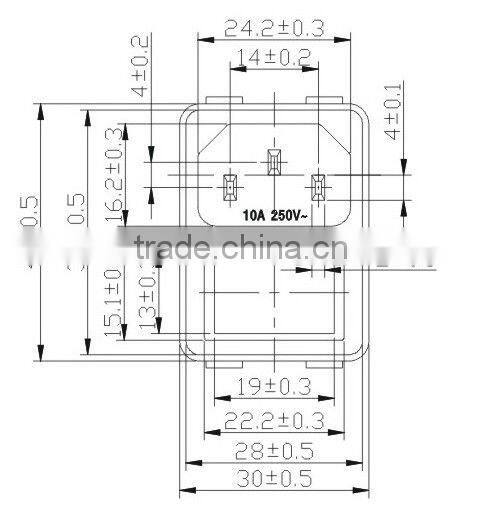Iec inlet AC amd socket s1 with switch