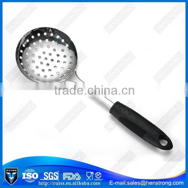 Kitchen tool fat stainless steel skimmer