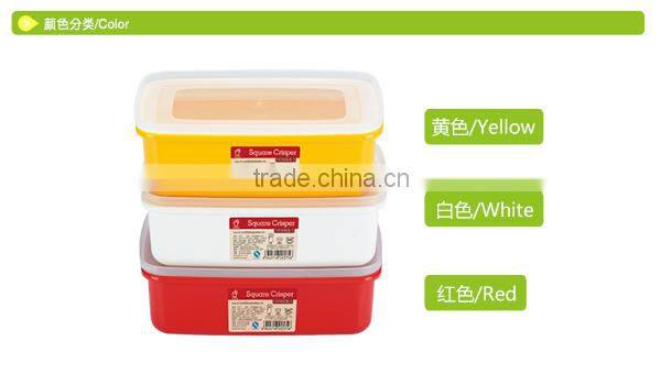 D569 Square Food Grade Plastic Food Container Set Melamine Food Container Kitchen Ware Lage 1.2L Medium 1.1L Small 0.5L