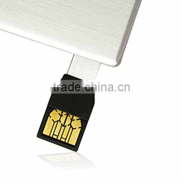 Metal USB Credit Card USB Flash Drive with customer logo printing