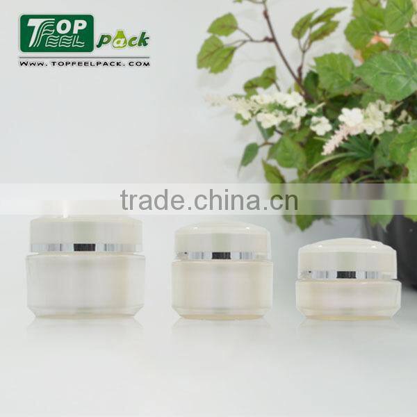 Cheap Plastic Cosmetic Jar with Screw Cap for Facial Cream 50g