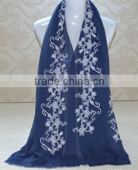Best Selling Autumn Winter Fashion Embroidered Cotton Shawl For Women