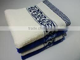 Fancy border towel 100% Cotton terry bath towel