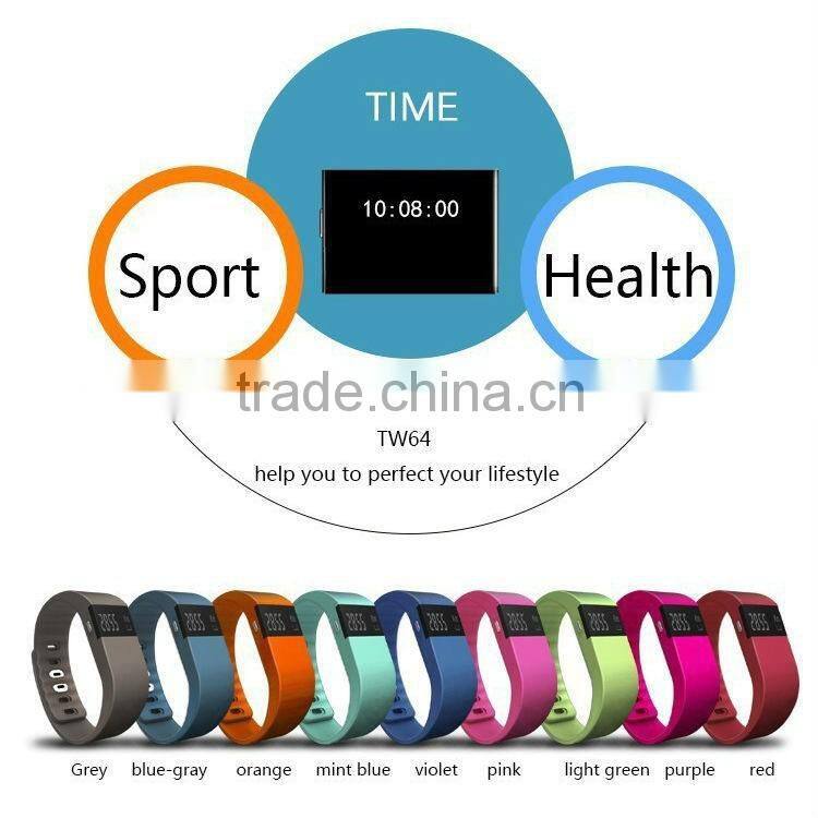 Hot OLED Screen TW64 Smart Wristband Bluetooth Sport Wristband Sleep Monitoring Fitness Tracker