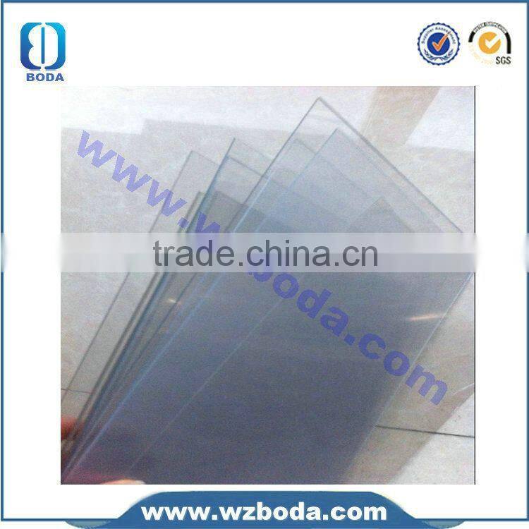 Rigid transparent PVC sheet for binding cover