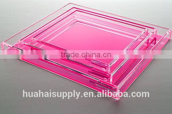 Concise transparent acrylic tray wholesale