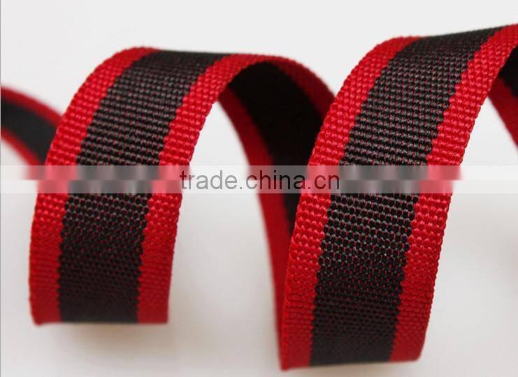1.5cm red and black stitching,badge medal polyester webbing