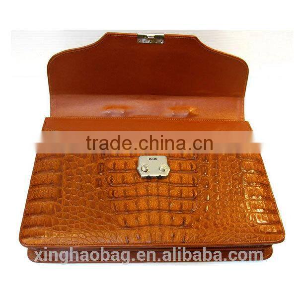 2014 Italian Style executive leather briefcase genuine leather briefcase genuine crocodile leather briefcase