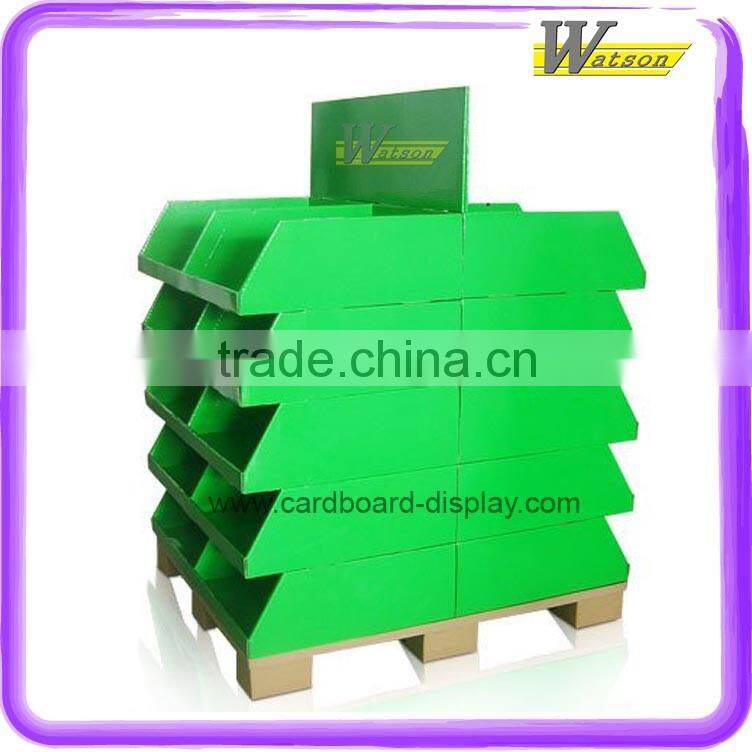 Supermarket cardboard pallet display for all kinds of merchandise display