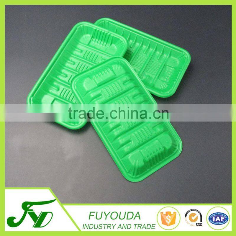 New fashion big green plastic food tray