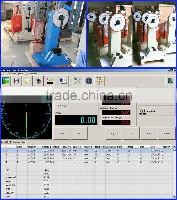 JB-B 150J 300J 250J 500J Semi-automatic Charpy Impact testing Machine / Impact Tester