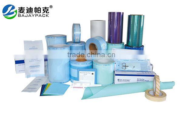 Free sample medical disposable autoclave sterilisation gusset reel/roll
