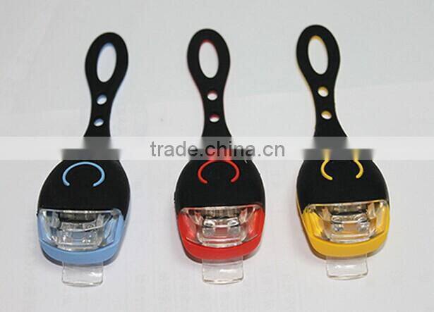 Factory supply battery operated waterproof silicone rubber bike light