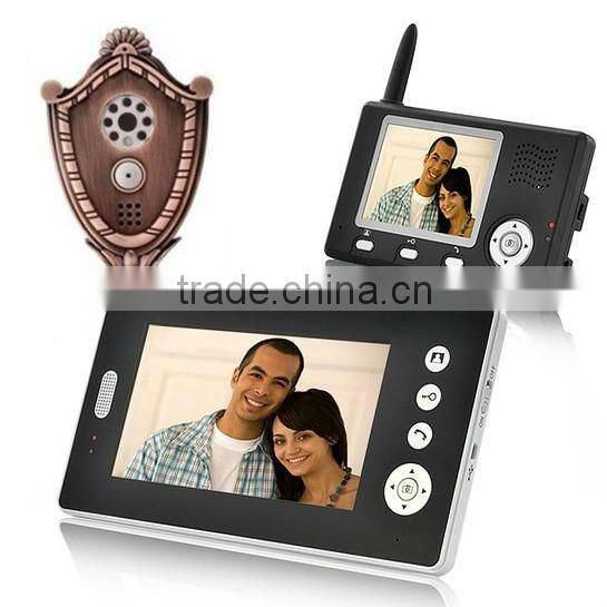 7" wireless color video door phone system