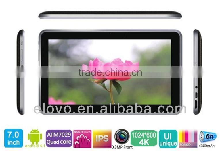 Hot Seller 7 inch tablet ATM quad core tablet 1.3GHZ