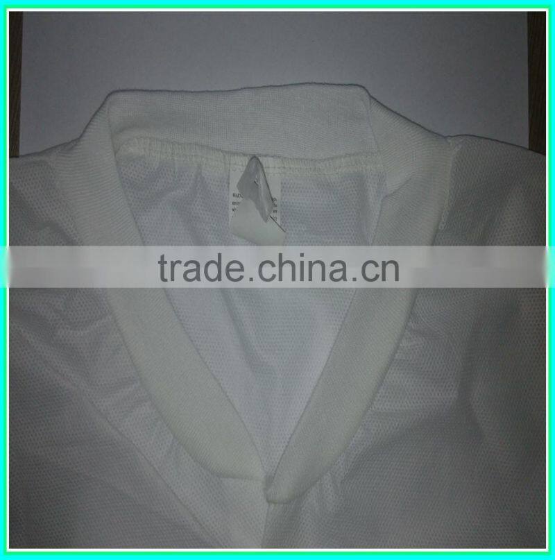 Anti Bacterial White Medical Lab Coat for Hospital