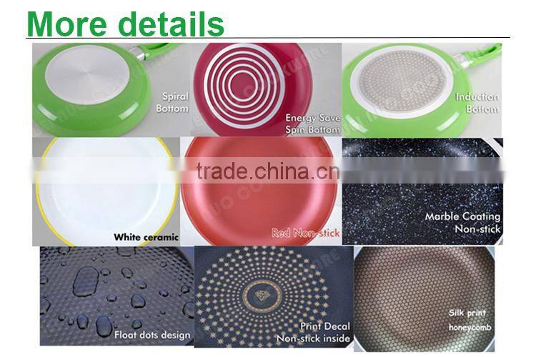 Aluminum powder coating nonstick cookware set