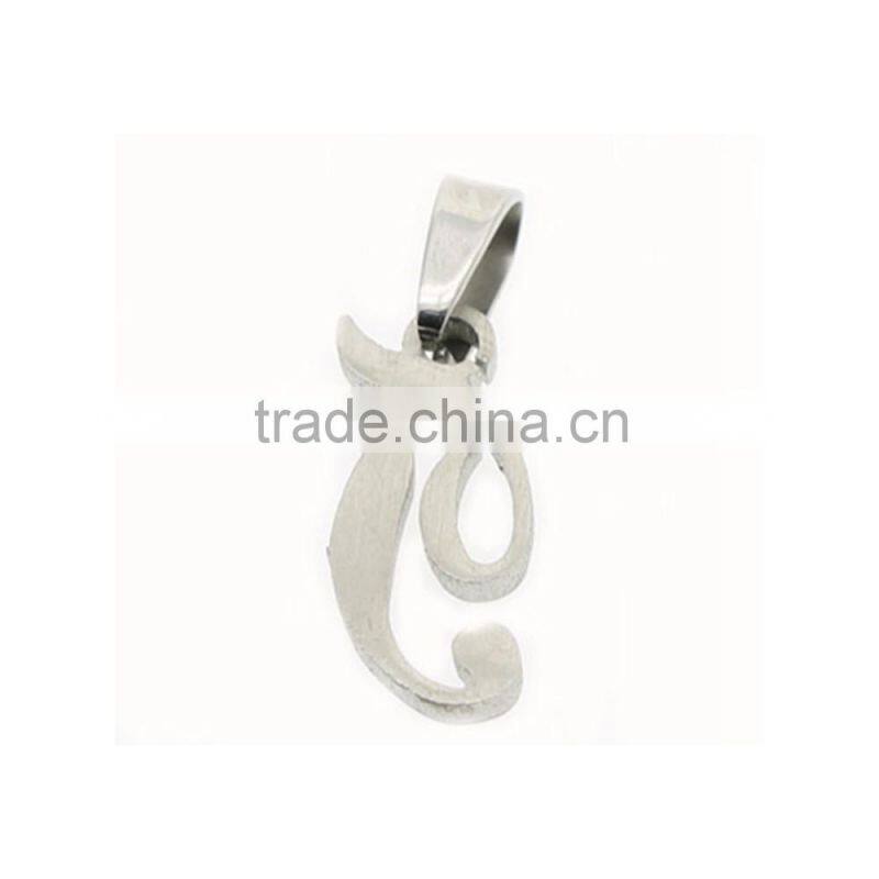 2016 Fashion Delicate Laser Cutting Initial Stainless Steel Pendants