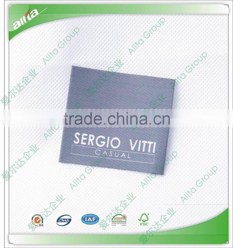 Custom colorful printed satin label for clothing