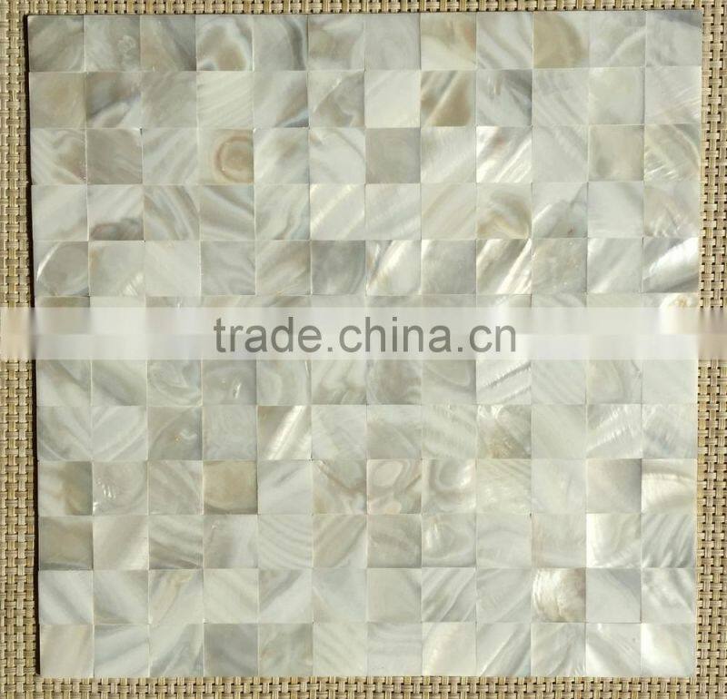 No gap white natural shell mother of pearl square Mosaic