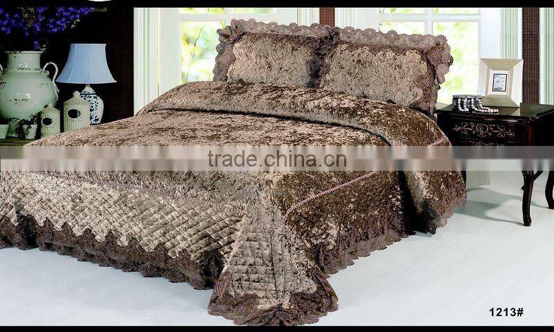 Pleuche Polyester/cotton bedding set /bed sheet/duvet cover/pillow