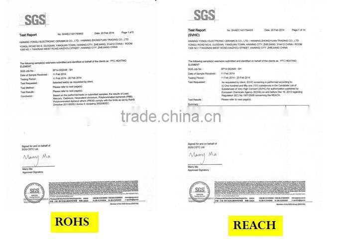 Ceramic PTC heater for Hair Curlers