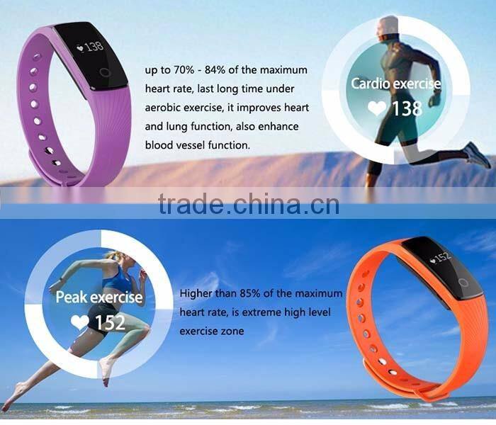 2016 China supplier Shenzhen Bluetooth 4.0 Fitness pedometer Band heart rate monitor