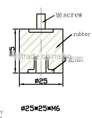durable,ptotected,Rubber Vibration Damper for door,car,bike,cabinet