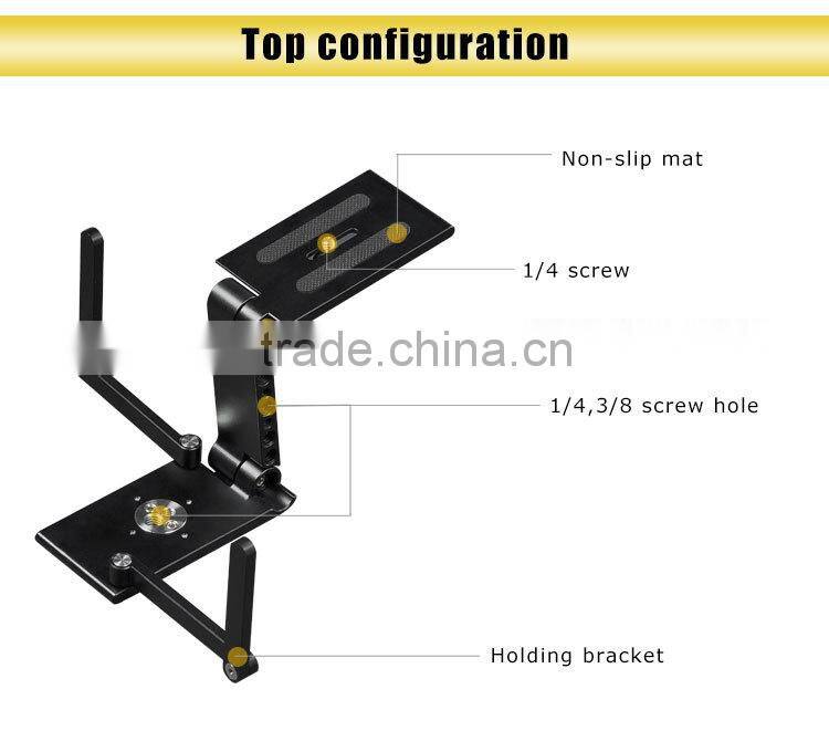 Professional foldable 360 Z type flex camera mount tripod head for DSLR video shooting