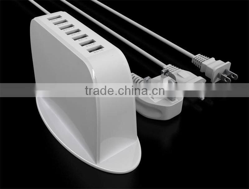 New Design 7 Port USB Charger for Mobile Phone and Tablets